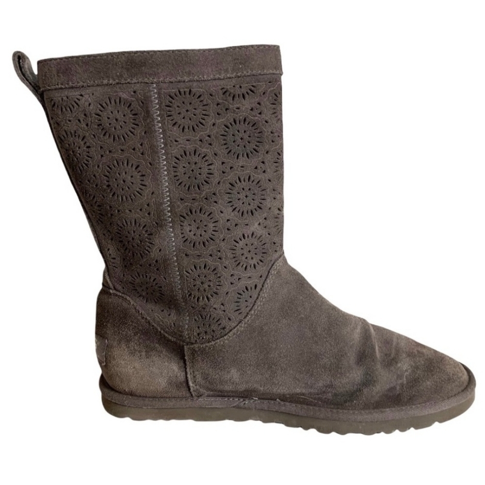 Ugg Australia Women Lo Po Comfort Leather Boots shoes sz 9
